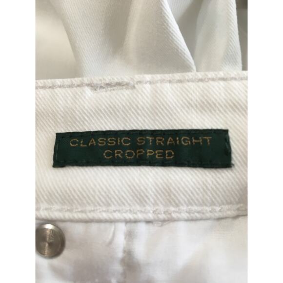LRL Lauren Jeans Company Ralph Lauren Sz 10 Classic Straight Cropped White Jeans - Picture 4 of 6